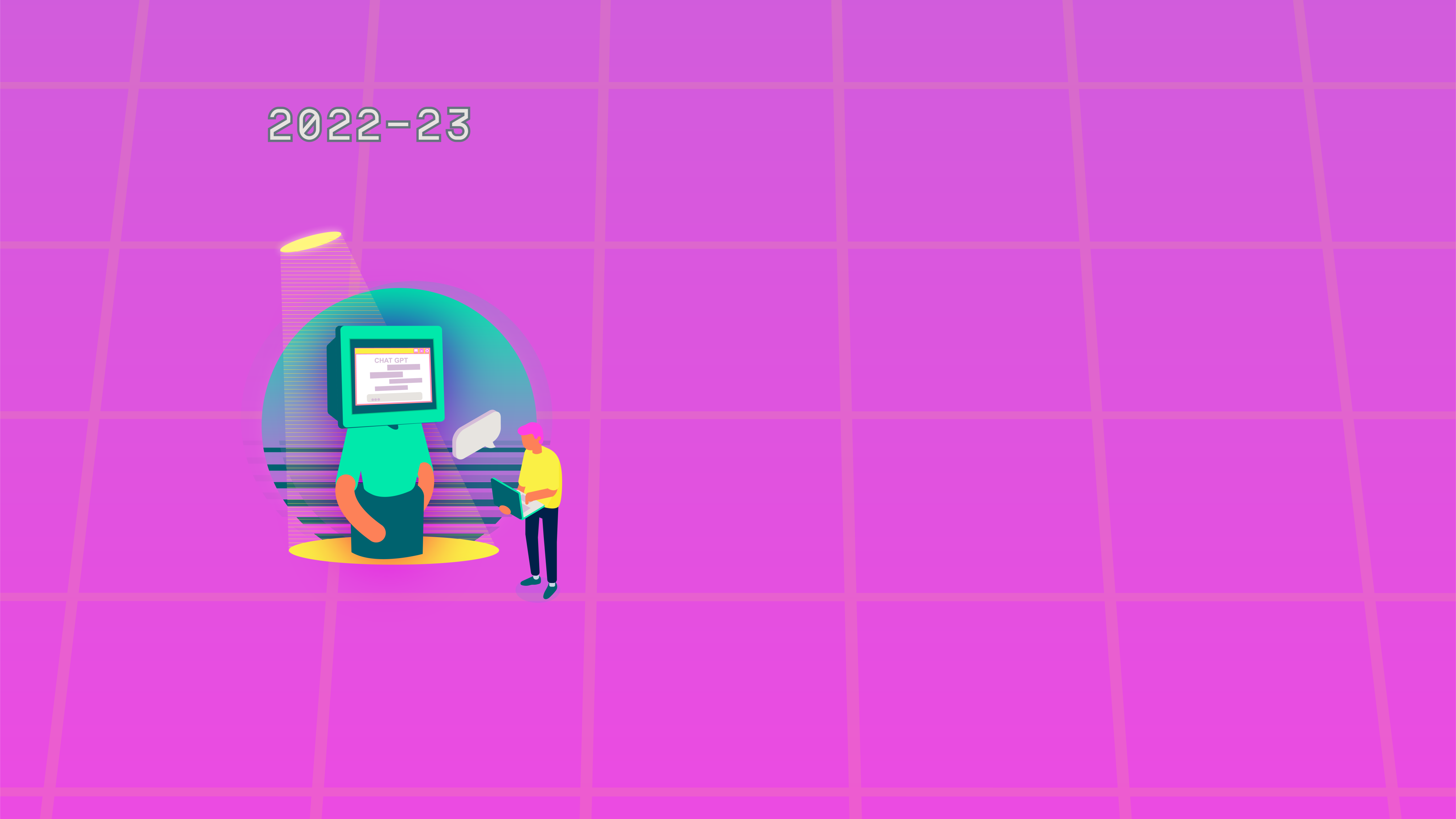 Graphic illustration of generative AI tools