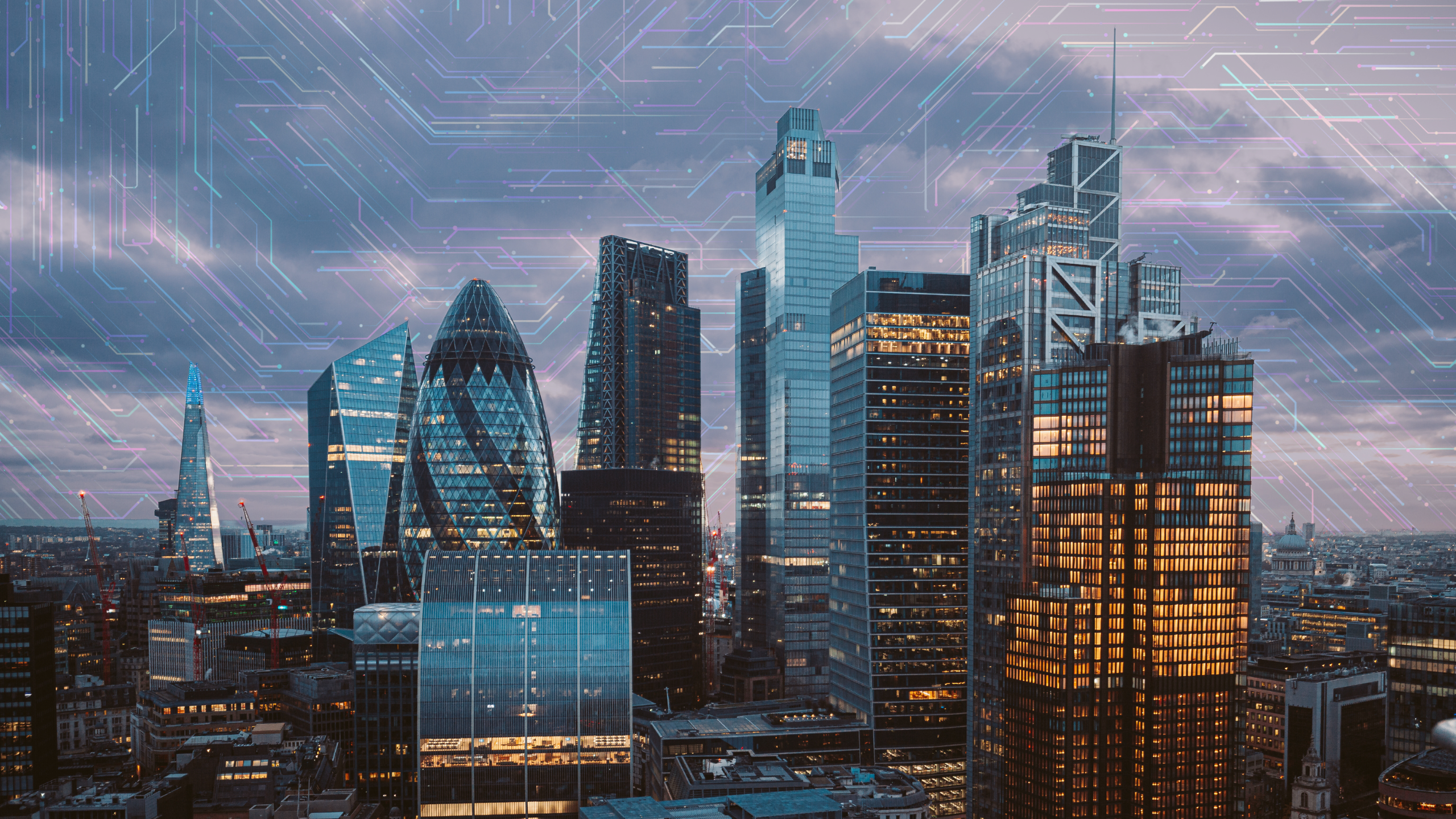 An image showing skyscrapers in the city of London