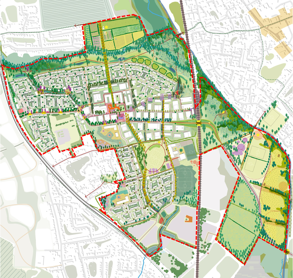 Aerial view of future development at Begbroke