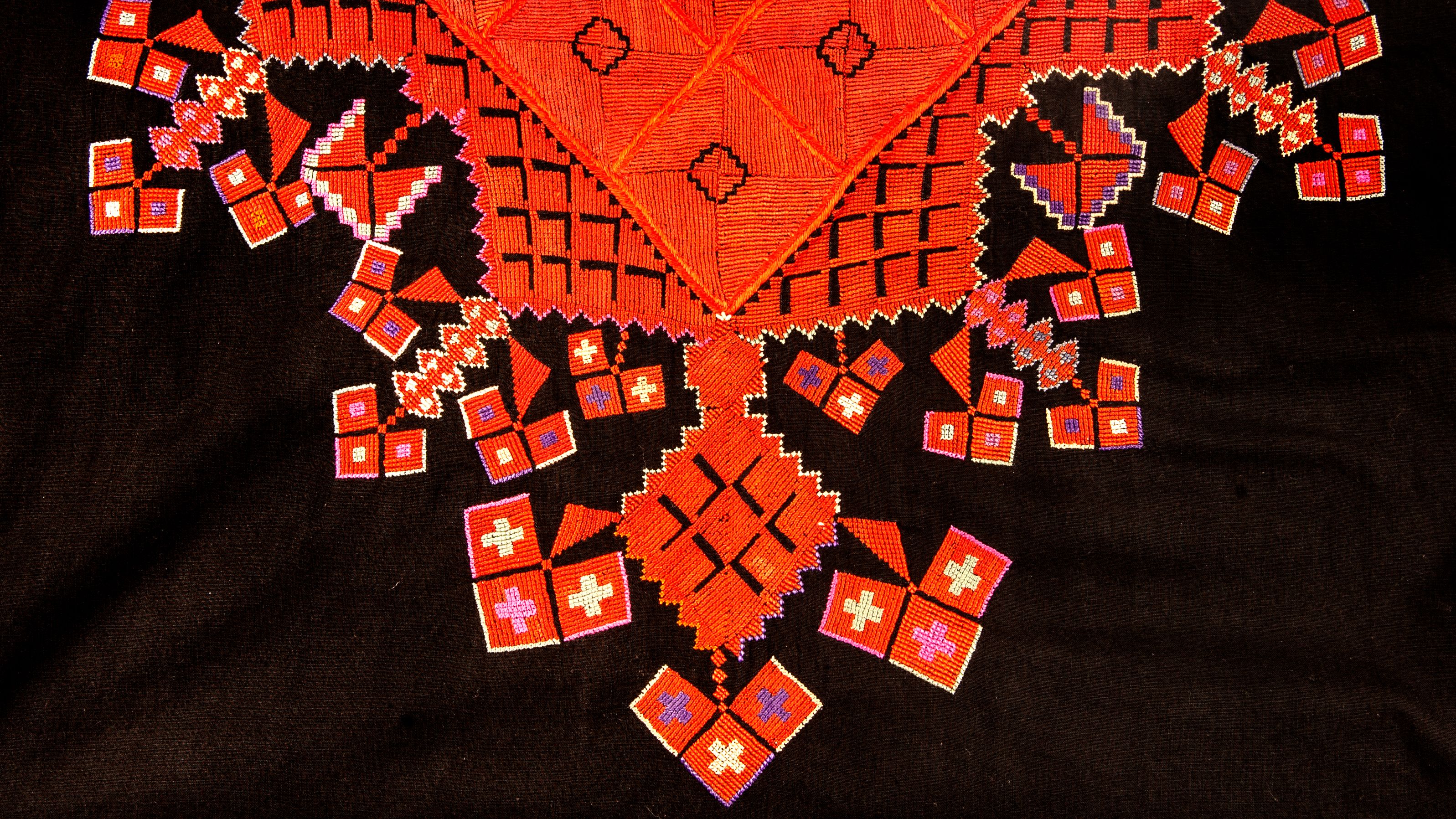 Close-up detail of a woven dress form Syria