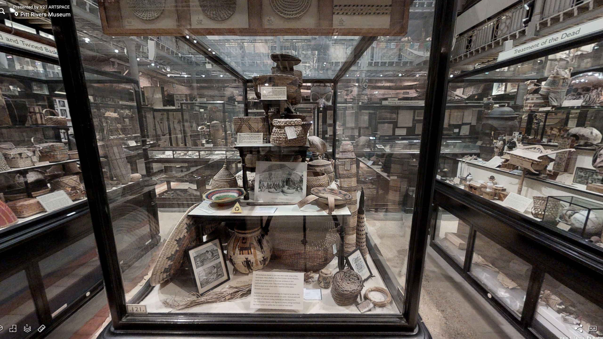 AN image showing a close up of a display cabinet inside the Pitt Rivers Museum