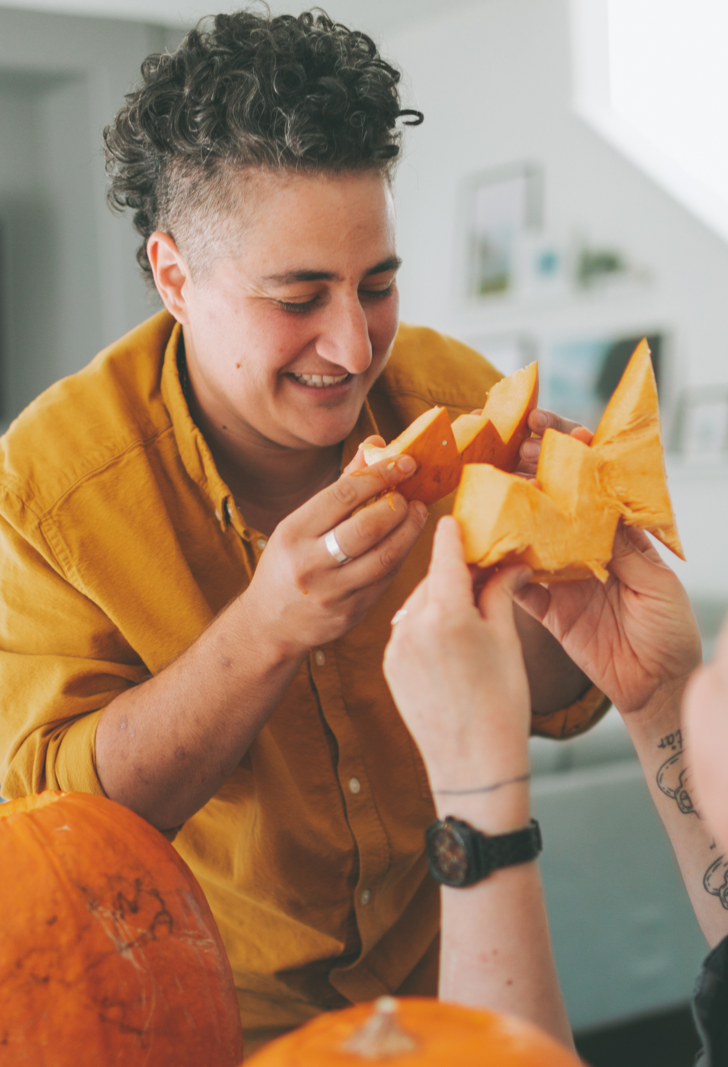 A couple enjoying craft activities 