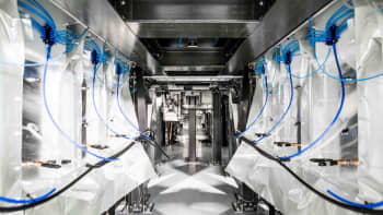 Wires and machinery at First Light Fusion