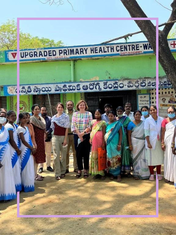 a group of women and researchers in India