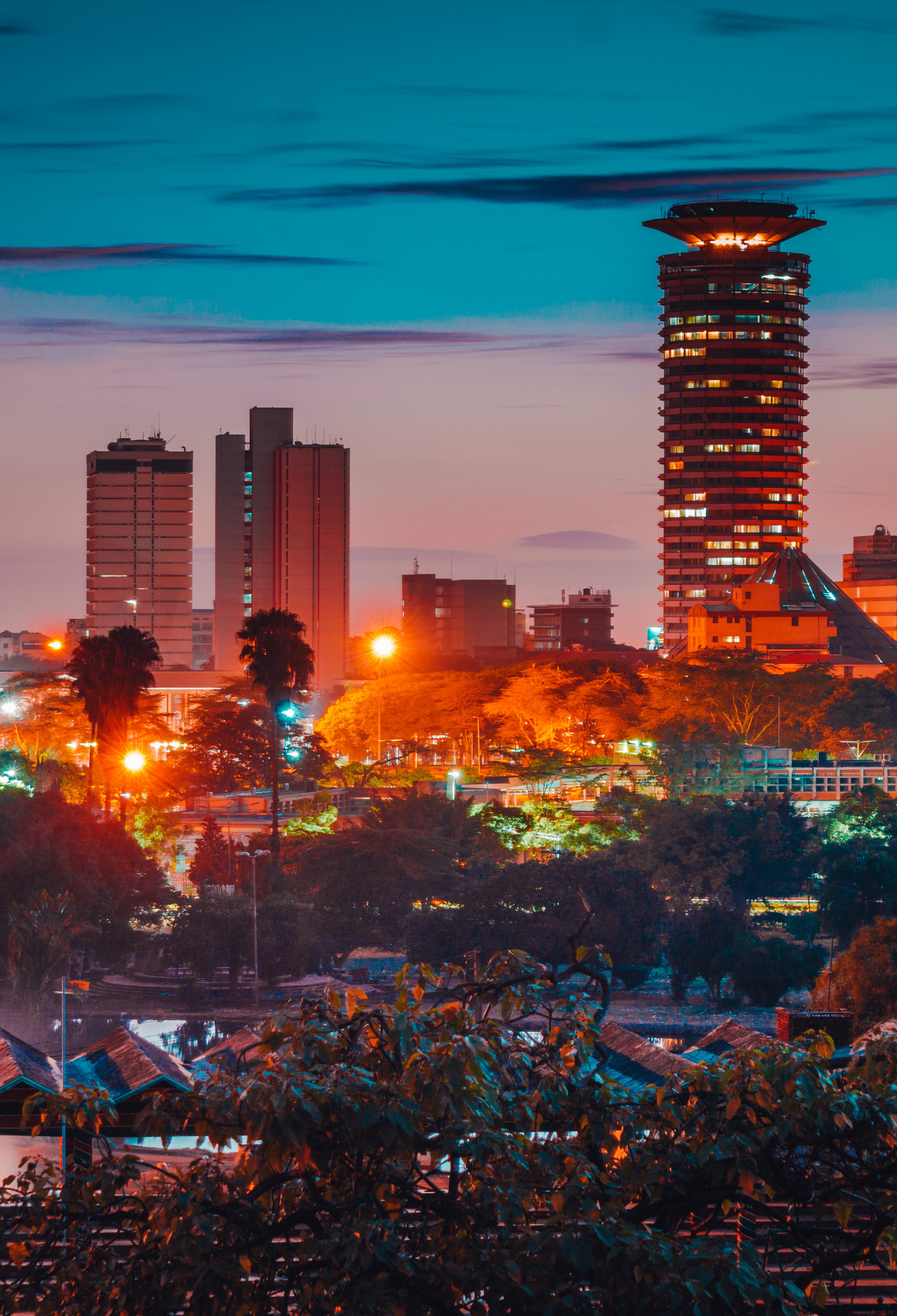 A view of the skyline of downtown Nairobi